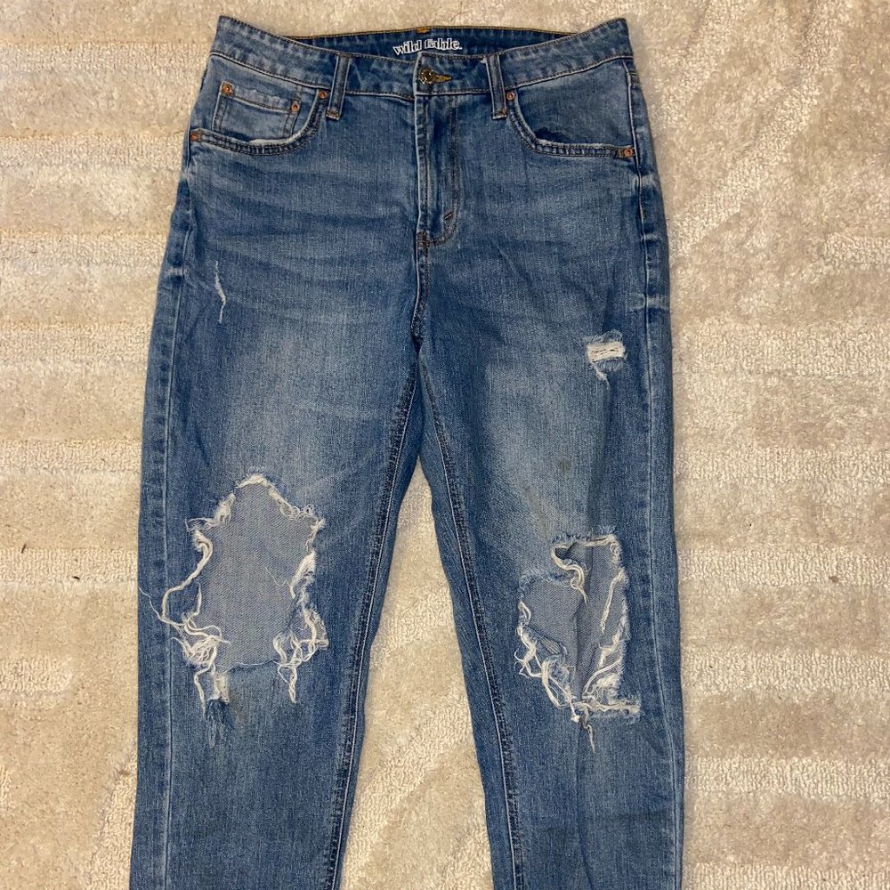 Distressed Mom Jeans